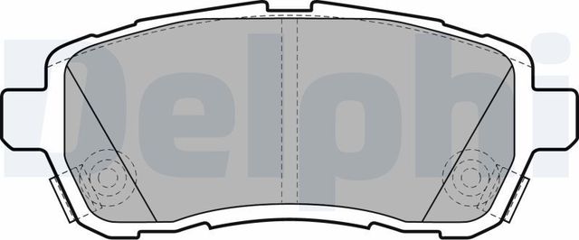 Тормозные колодки Delphi (Low-Metallic) передние для Mazda 2 II (DE) 2007-2015. Артикул LP2306