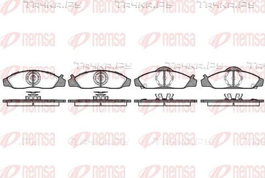 Тормозные колодки Remsa передние для Daewoo Musso 1999-2002. Артикул 0624.12