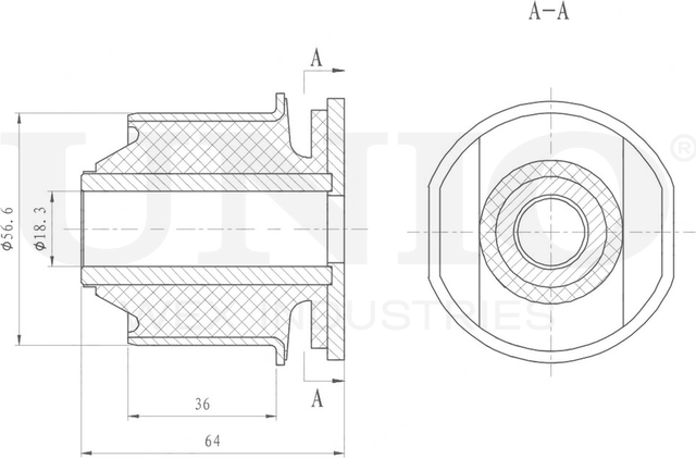 Сайлентблок рычага подвески (Unio). Артикул RMP-20444