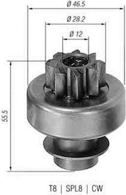 Бендикс стартера Magneti Marelli. Артикул 940113020130