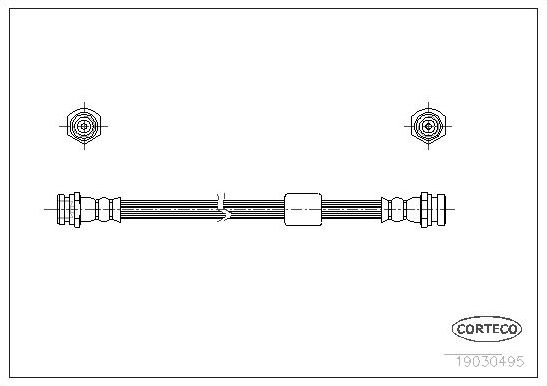 Тормозной шланг Corteco задний для Mazda 323 III (BF) 1989-1994. Артикул 19030495