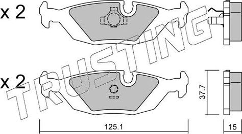 Тормозные колодки Trusting. Артикул 072.0