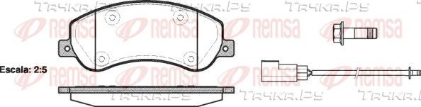 Тормозные колодки Remsa передние для Ford Transit VII 2006-2014. Артикул 1250.02
