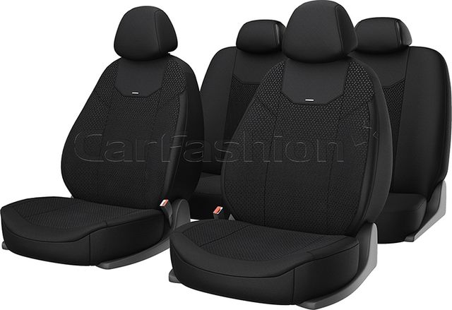 Чехлы универсальные CarFashion Arizona на сидения авто, цвет Черный/Черный/Черный. Артикул 10050