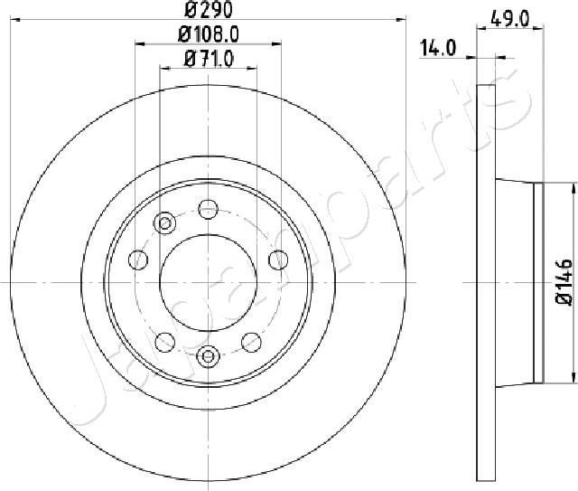 Тормозной диск Japanparts. Артикул DP-0612