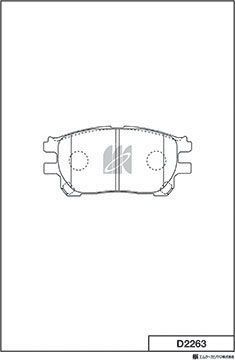 Тормозные колодки MK Kashiyama передние для Citroen C1 II 2014-2026. Артикул D2263