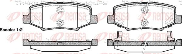 Тормозные колодки Remsa задние для Dodge Journey I 2008-2026. Артикул 1264.02