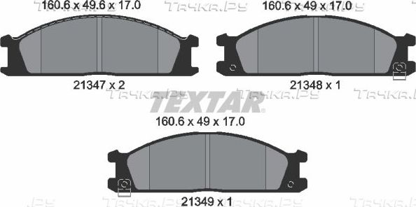 Тормозные колодки Textar передние для Nissan Serena C23 1991-2001. Артикул 2134702