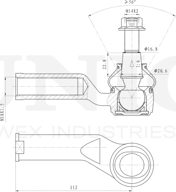 Наконечник рулевой тяги (Unio). Артикул SSP-10122