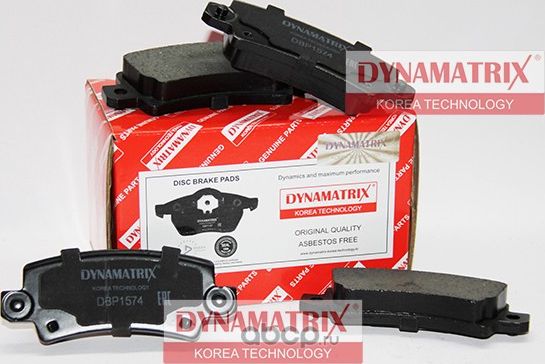 Колодки тормозные дисковые (Dynamatrix-Korea). Артикул DBP1574