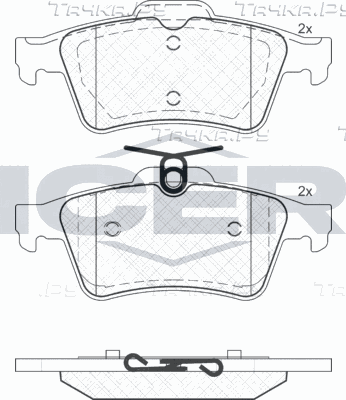 Тормозные колодки Icer задние для Citroen C5 II 2008-2017. Артикул 181651