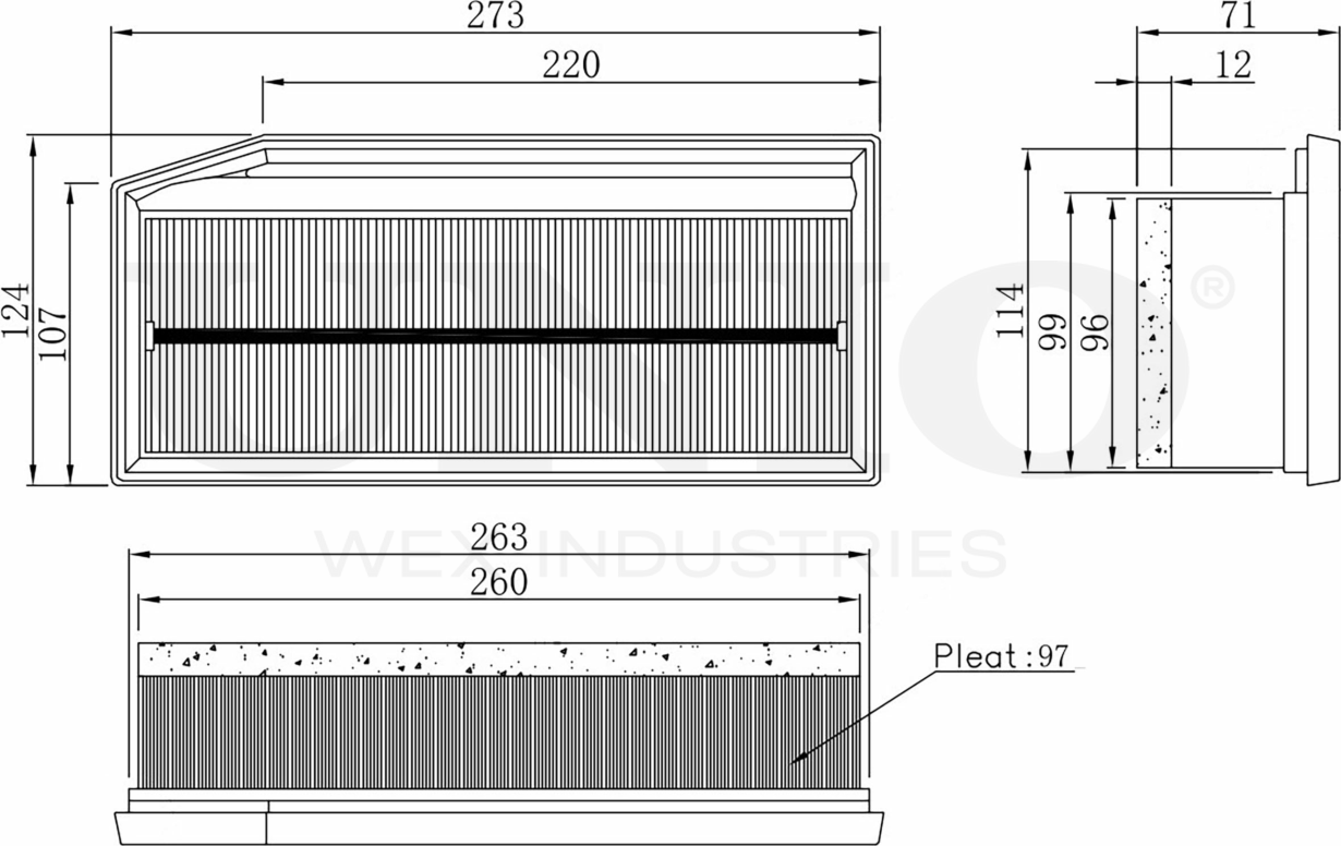 Фильтр воздушный (Unio). Артикул FLT-10005