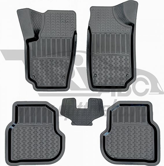 Коврики резиновые Avtodriver для салона Volkswagen Polo V седан 2009-2026. Артикул ADRPRO011