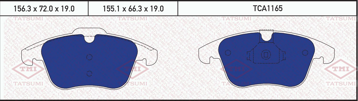 Колодки тормозные FORD GALAXY/S-MAX 06- перед. (Tatsumi). Артикул TCA1165