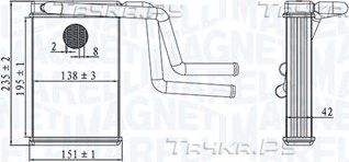 Радиатор отопителя (печки) Magneti Marelli. Артикул 350218487000