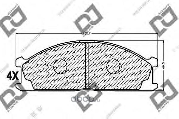 Колодки тормозные дисковые (DJ Parts). Артикул BP1096