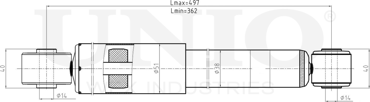 Амортизатор подвески (Unio). Артикул SAB-10456