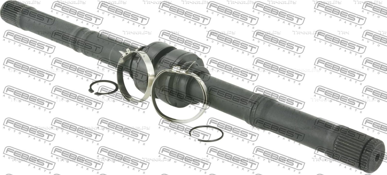 Полуось (привод в сборе, приводной вал) Febest. Артикул 0212-J10LH