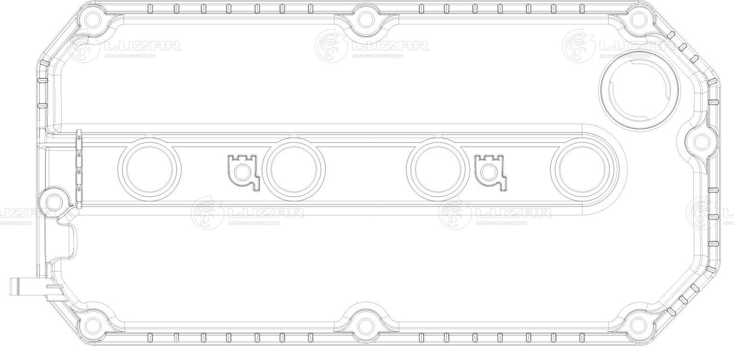 Клапанная крышка Luzar (PA 66-GF 35). Артикул LVPC 0804