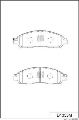 Тормозные колодки MK Kashiyama передние для Nissan Navara D23 2015-2026. Артикул D1353M