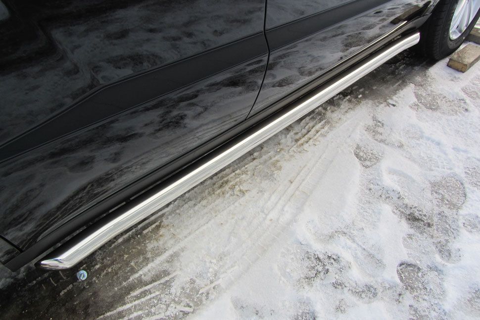 Пороги Slitkoff d57 труба с гибами для Geely Emgrand X7 Geely Emgrand X7 рестайлинг 2016-2026. Артикул GAFX716011