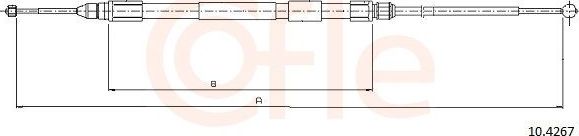 Трос ручника (тросик ручного тормоза) Cofle задний правый для BMW X3 I (E83) 2003-2011. Артикул 10.4267