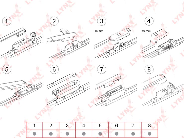 Щетка стеклоочистителя (дворник) LYNXauto. Артикул XF550