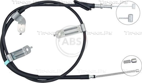 Трос ручника (тросик ручного тормоза) ABS. Артикул K10244