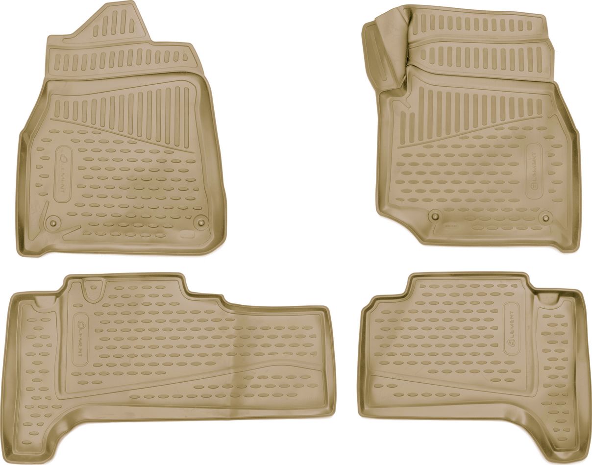 Коврики 3D Element для салона Toyota Land Cuiser J100 (правый руль, 4WD, дизель, АКПП) 1998-2007 Бежевые. Артикул ELEMENT3D48139212