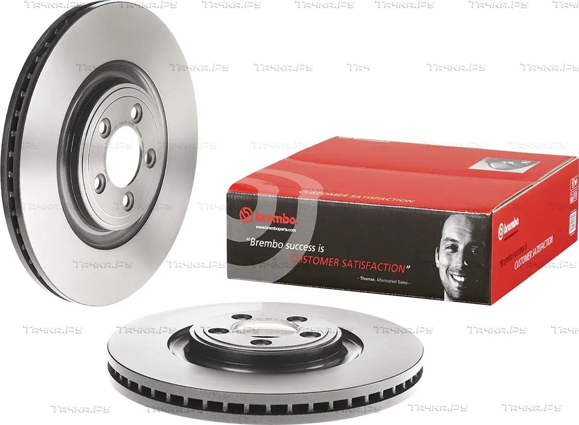 Тормозной диск Brembo PRIME LINE - UV Coated передний для Jaguar F-Type I 2012-2026. Артикул 09.B556.11