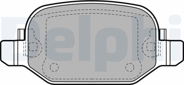 Тормозные колодки Delphi (Low-Metallic) задние для Fiat 500L I 2012-2026. Артикул LP2475