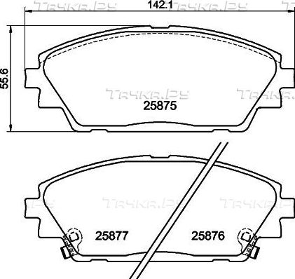 Тормозные колодки Nisshinbo передние для Mazda CX-3 I 2015-2026. Артикул NP5034