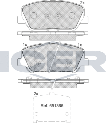 Тормозные колодки Icer. Артикул 182090