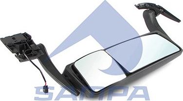 Зеркало боковое Sampa для MAN TGS 2007-2026. Артикул 022.134