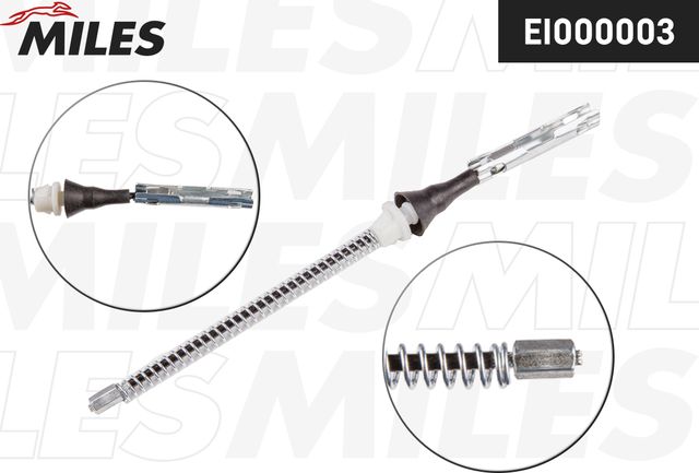 Трос ручника (тросик ручного тормоза) Miles задний правый/левый для Mazda 2 I (DY) 2003-2007. Артикул EI000003