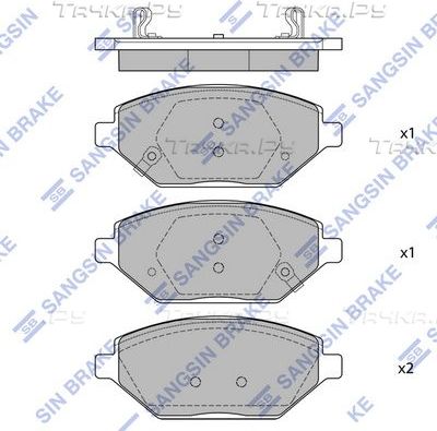 Тормозные колодки Sangsin Hi-Q. Артикул SP4278