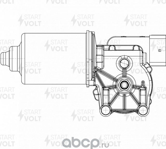 Мотор стеклоочистителя (моторчик дворников) StartVOLT передний для Kia Picanto I 2004-2011. Артикул VWF 0811