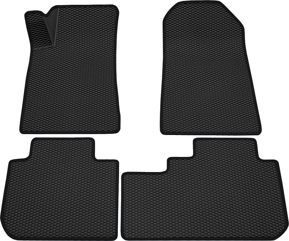 Коврики Rezkon 3D EVA Ромб резиновые для салона Haval F7 2019-2026 Черный кант. Артикул 9257010101