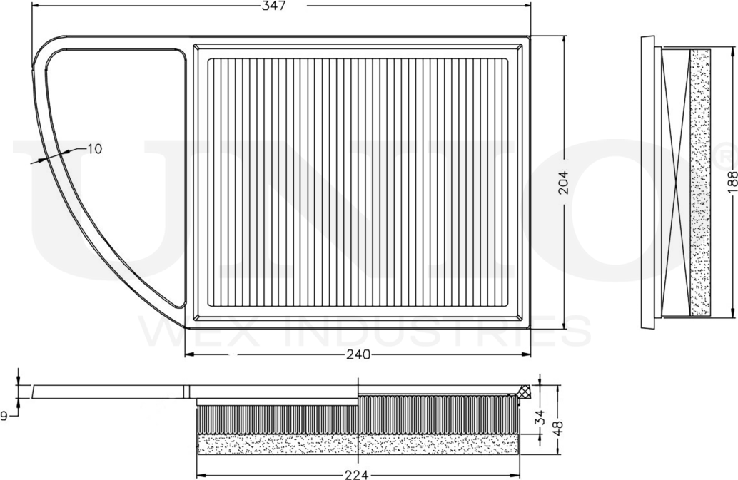 Фильтр воздушный (Unio). Артикул FLT-10051