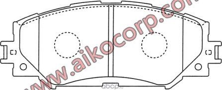Колодки TOYOTA Corolla 150 (2006-2010) передние (Aiko). Артикул PF1524