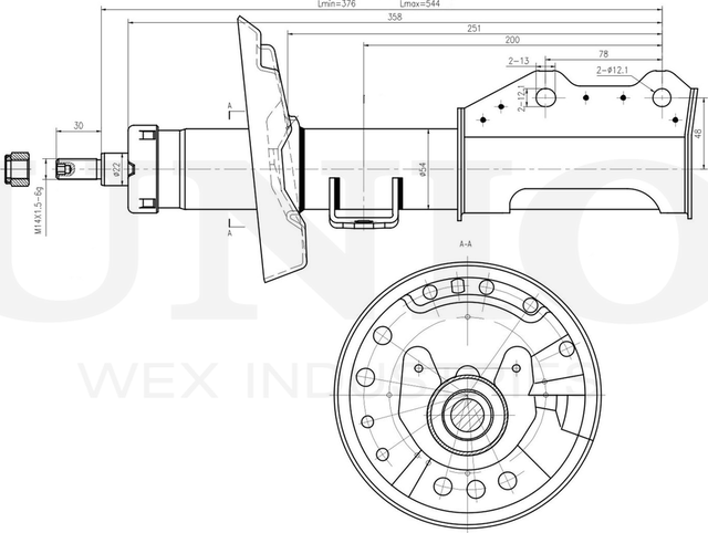 Амортизатор подвески (Unio). Артикул SAB-10549