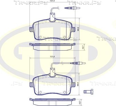 Тормозные колодки G.U.D.. Артикул GBP110204