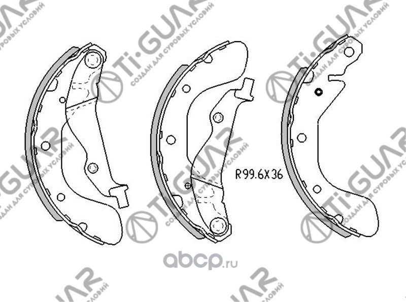 Тормозные колодки (TI-Guar). Артикул TG8760