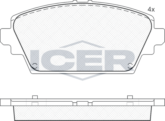 Тормозные колодки Icer. Артикул 181581