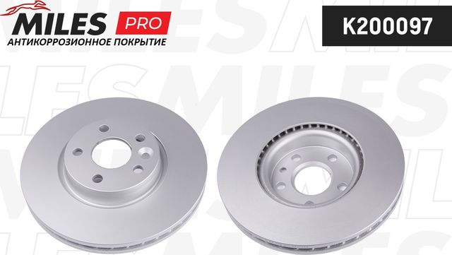 Тормозной диск Miles передний для Volvo XC70 I 2007-2007. Артикул K200097