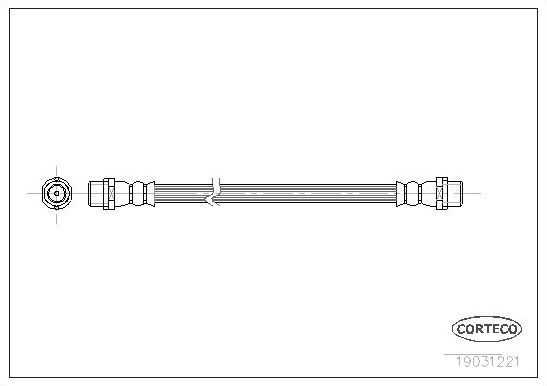 Тормозной шланг Corteco задний наружный для Mercedes-Benz Sprinter 904 1996-2006. Артикул 19031221