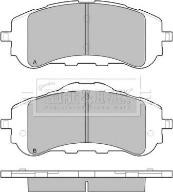 Тормозные колодки Borg & Beck передние для Opel Combo E 2018-2026. Артикул BBP2450
