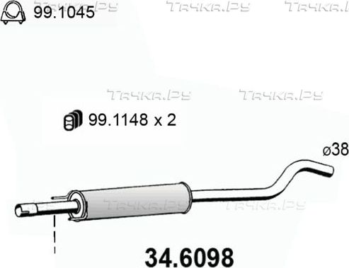 Глушитель Asso. Артикул 34.6098