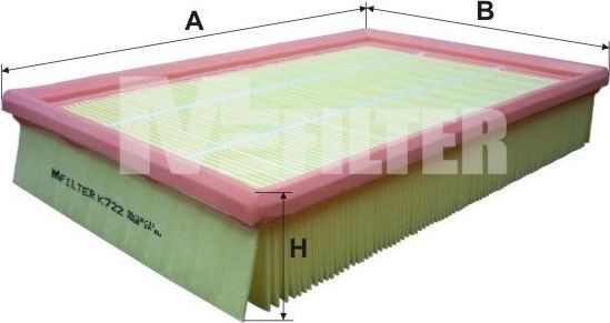 Воздушный фильтр MFilter для Volvo V50 I 2004-2012. Артикул K 722