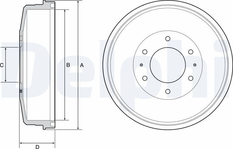 Тормозной барабан Delphi. Артикул BF559